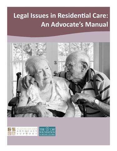 Legal Issues in Residential Care An Advocates Manual